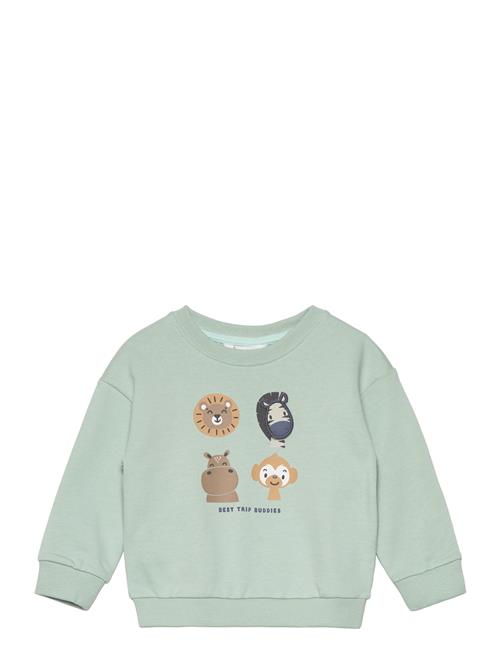 Se Mango Printed Picture Sweatshirt Mango Blue ved Booztlet