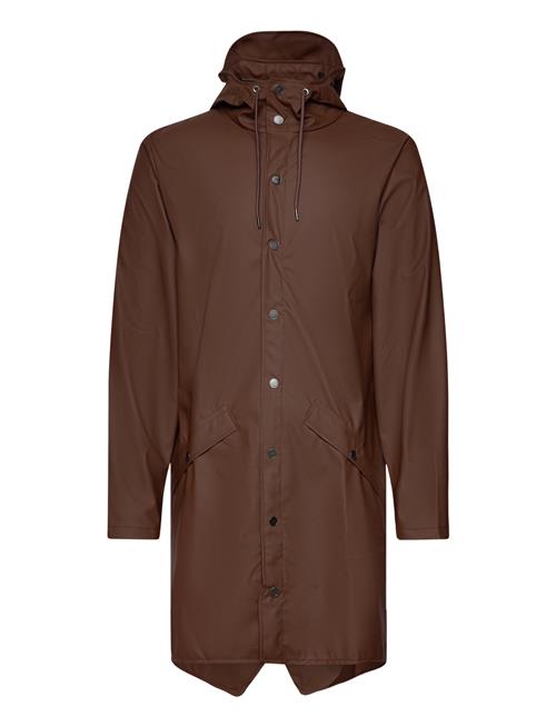 Se Rains Long Jacket Rains Brown ved Booztlet