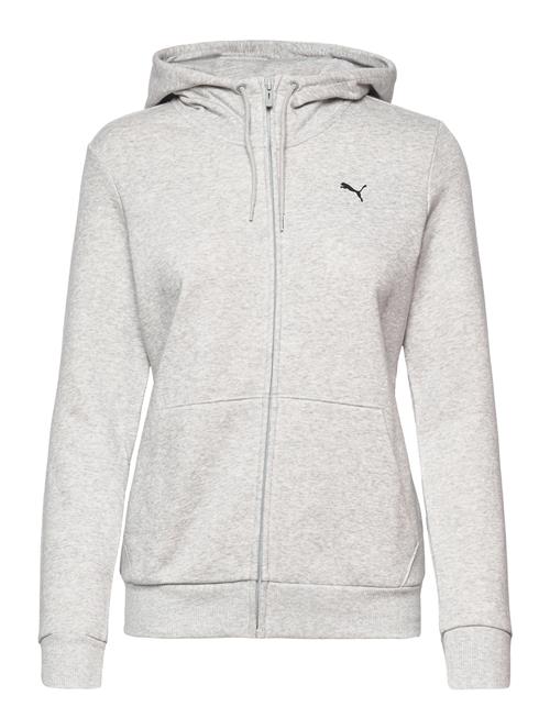 Se PUMA Ess Small Logo Full-Zip Hoodie Fl PUMA Grey ved Booztlet