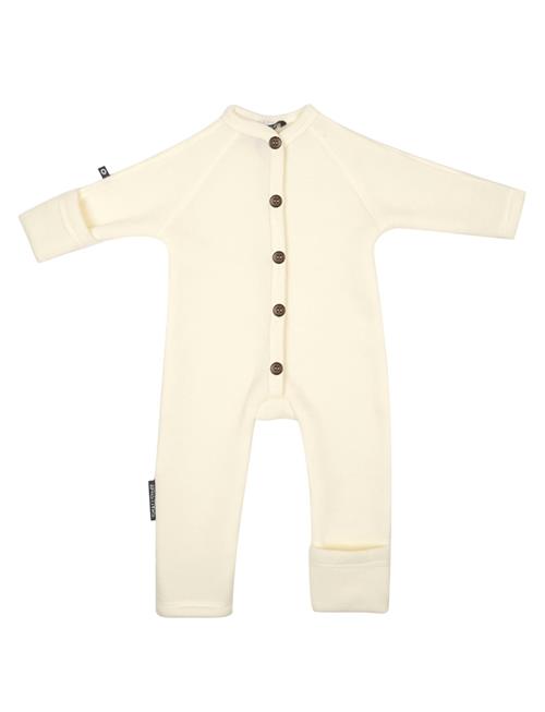 Se Smallstuff Jumpsuit, Merino Wool W. Buttons, Offwhite Smallstuff Beige ved Booztlet