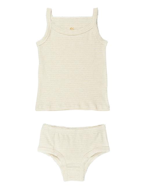 Copenhagen Colors Strap Top And Underpants Striped Copenhagen Colors Beige