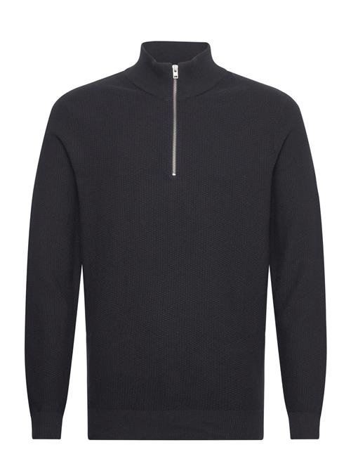 Se Casual Friday Cfkarl 0160 Structured Halfzip Knit Casual Friday Navy ved Booztlet