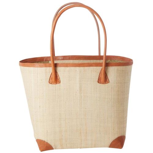 Se RICE Stor Shoppingtaske I Raffia Natur | Beige | 0 ved Babyshop