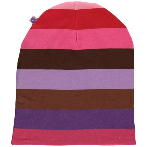 Se Småfolk Vendbar Stribet Mønstret Hue Purple Heart | Lilla | 4-6 years ved Babyshop