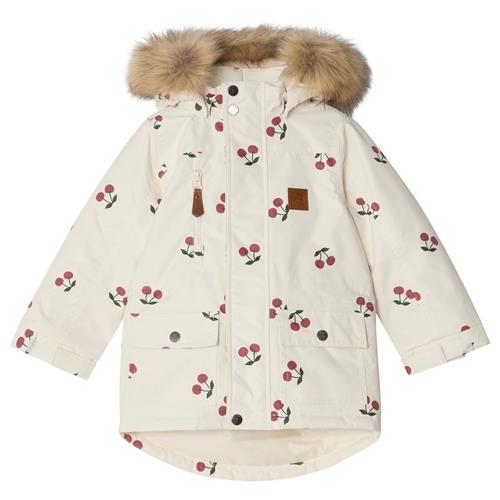 Se Kuling Val Thorens Mønstret Parka Med Kirsebær Cremefarvet |  | 110 cm ved Babyshop