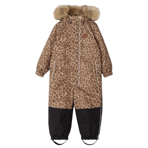 Se Kuling Chamonix Leopardmønstret Flyverdragt Walnut | Beige | 80 cm ved Babyshop