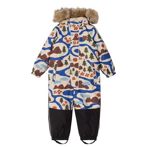 Kuling Chamonix Mønstret Flyverdragt Doodle Map 92 cm  Blå  92 cm  Unisex