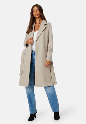 VERO MODA Vmfortuneaya Long Coat Silver Mink Detail:Melange L