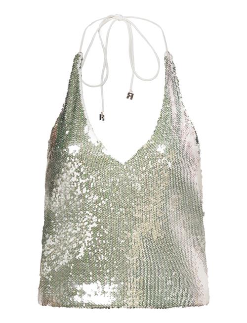 Se ROTATE Birger Christensen Sequins Halterneck Top ROTATE Birger Christensen White ved Booztlet