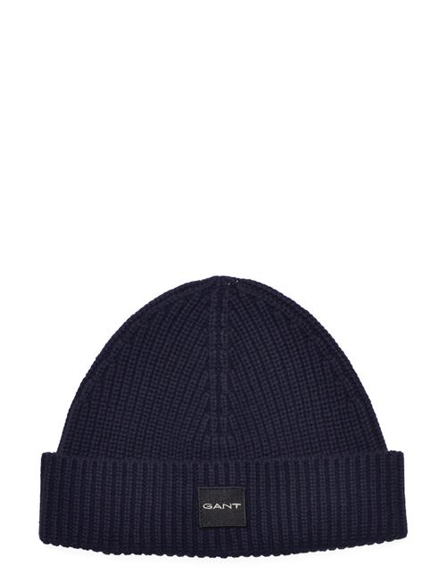 Unisex. Cotton Rib Knit Beanie GANT Navy