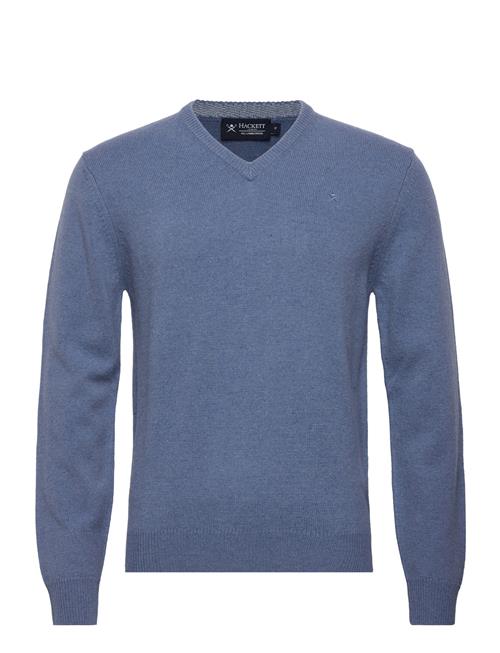 Hackett London Lambswool V Neck Hackett London Blue