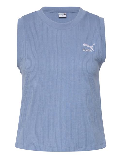 Se PUMA Classics Ribbed Relaxed Tank PUMA Blue ved Booztlet