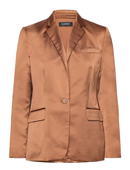 Lauren Ralph Lauren Satin Charmeuse Blazer Lauren Ralph Lauren Brown