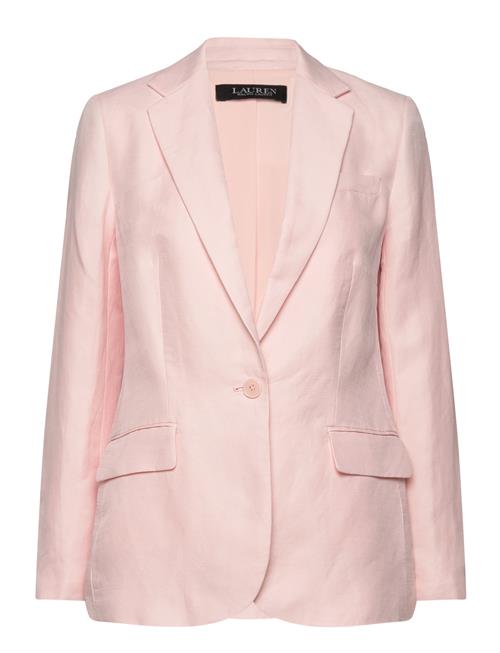 Se Lauren Ralph Lauren Linen-Blend Twill Blazer Lauren Ralph Lauren Pink ved Booztlet