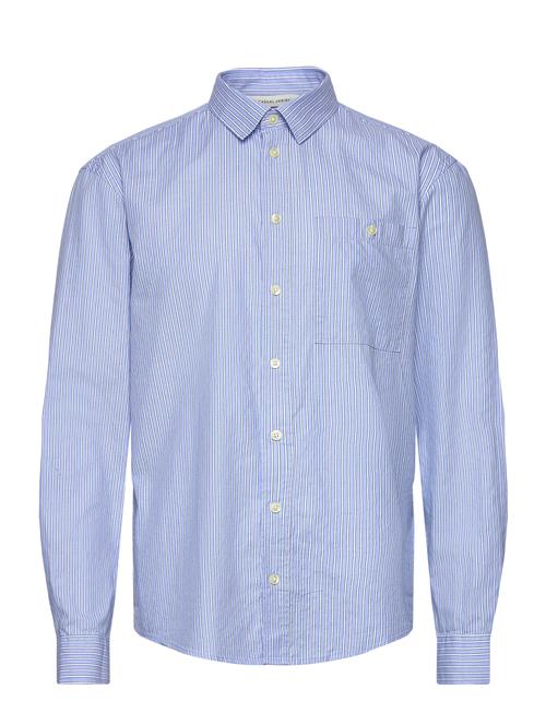 Casual Friday Cfalvin Ls Dobby Striped Shirt Casual Friday Blue