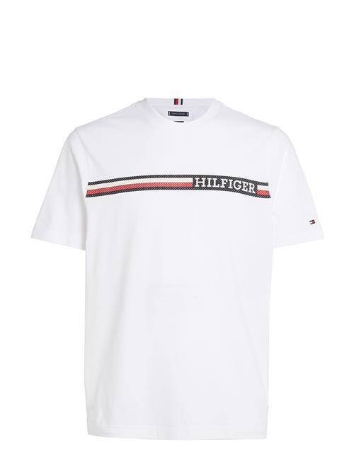 Se Tommy Hilfiger Chest Stripe Tee Tommy Hilfiger White ved Booztlet