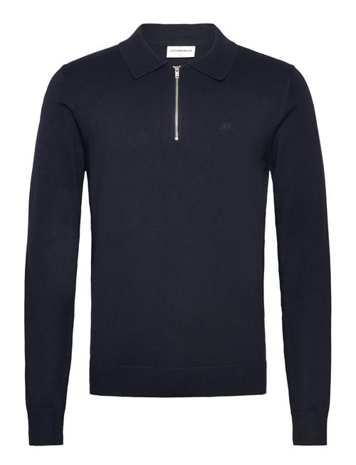 Lindbergh Ecovero L/S Zip Polo Lindbergh Navy