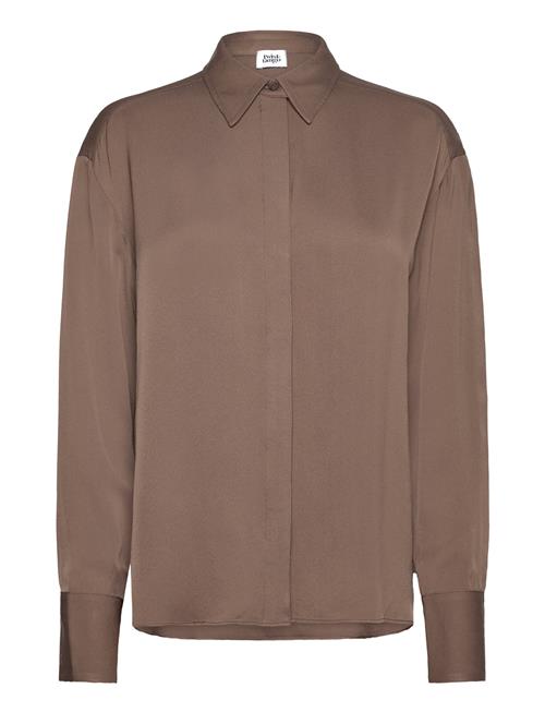 Twist & Tango Sibley Satin Blouse Twist & Tango Brown