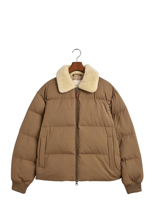 GANT Padded Flannel Puffer Jacket GANT Beige