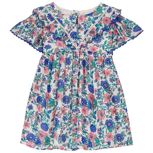 Se Louise Misha Siloe Kjole Blue Summer Meadow | Blå | 7 years ved Babyshop