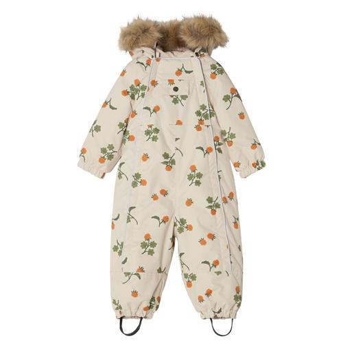 Se Kuling Val D'Isere Mønstret Flyverdragt Med Multebærer Foggy White 92 cm  Hvid  92 cm  Unisex ved Babyshop
