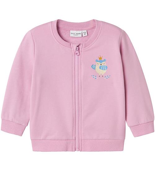 Se Name It Name It Sweatcardigan - NbfVrille - Pastel Lavender/Bird ved KidsWorld