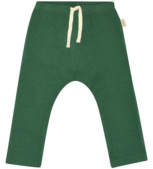 Se Petit Piao Bukser - Rib - Modal - Emerald Green ved KidsWorld