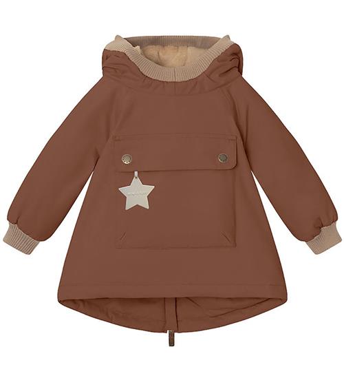 Se Mini A Ture Mini A Ture Vinterjakke - Babywen Fleece - Rootbeer Brown ved KidsWorld