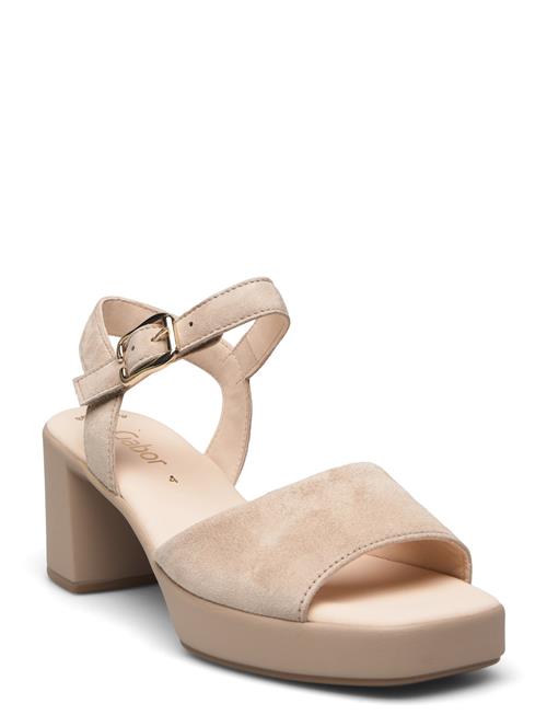 Se Gabor Platform Sandal Gabor Beige ved Booztlet