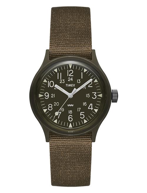 Timex Mk1 36Mm Green Resin Case Green Dial Green Fabric Strap Timex Green