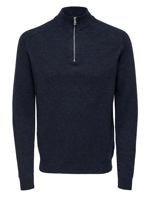 Se ONLY & SONS Onsedward Reg 7 Wool Half Zip Knit Cs ONLY & SONS Navy ved Booztlet