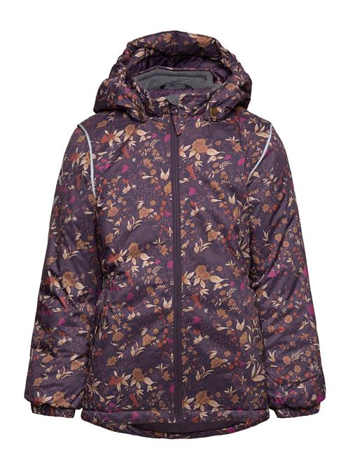 Winter Jacket Aop Mikk-line Purple