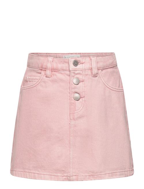 Mango Denim Skirt With Buttons Mango Pink