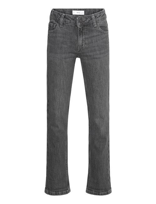 Se Mango Straight Jeans With Turn-Up Mango Grey ved Booztlet