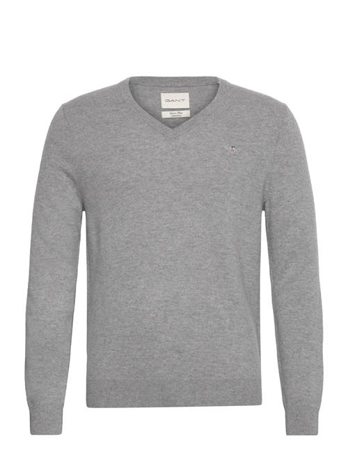 GANT Extrafine Lambswool V-Neck GANT Grey