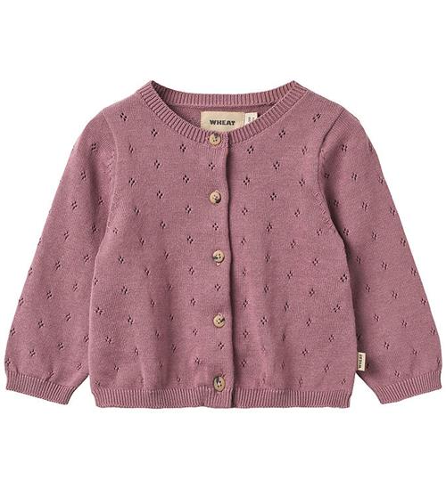 Se Wheat Wheat Cardigan - Strik - Maia - Lavender Dawn ved KidsWorld