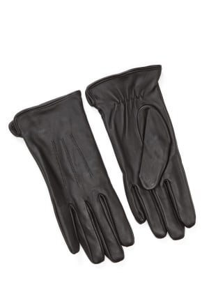 Se Pieces Nellie Leather Glove Black S ved Bubbleroom