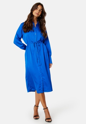 Se VILA Ellette L/S Shirt Dress Lapis Blue 34 ved Bubbleroom