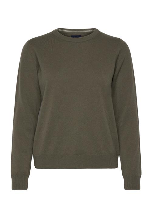 D1. Superfine Lambswool C-Neck GANT Khaki