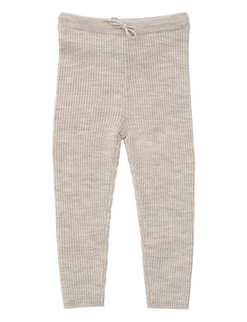 Copenhagen Colors Merino Classic Rib Leggings W. Drawstrings Copenhagen Colors Beige