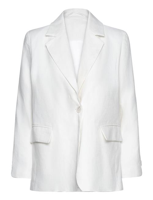 Se Malina Vera Fitted Linen Blazer Malina White ved Booztlet