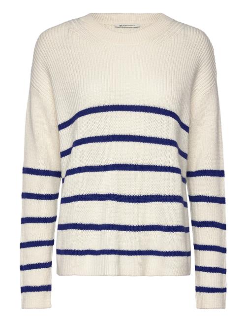 Se Tom Tailor Pullover With Stripes Tom Tailor White ved Booztlet