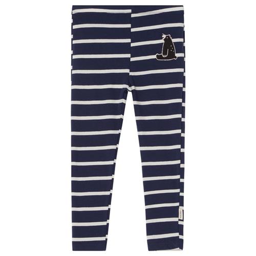 Se Kuling GOTS Serrai Stribede Leggings Navyblå | Marine blå | 110/116 cm ved Babyshop