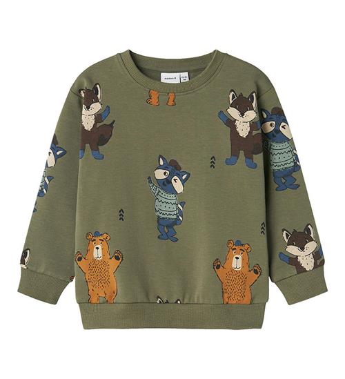 Se Name It Name It Sweatshirt - NmmOlander - Tea Leaf ved KidsWorld