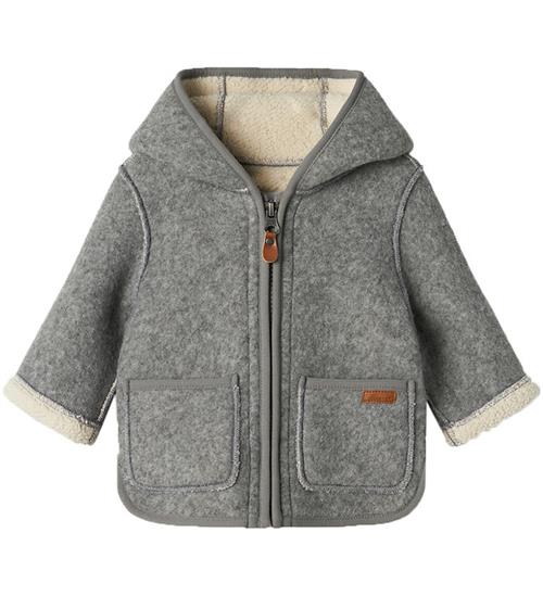 Se Name It Fleecejakke - NbnMily - Grey Melange ved KidsWorld