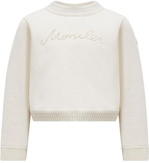 Se Moncler Moncler Sweatshirt - Cropped - Cream ved KidsWorld