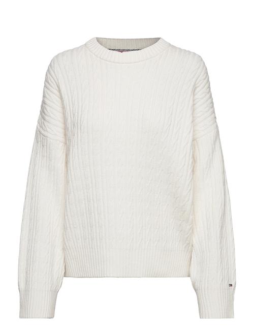 Tommy Hilfiger Cable All Over C-Nk Sweater Tommy Hilfiger Cream