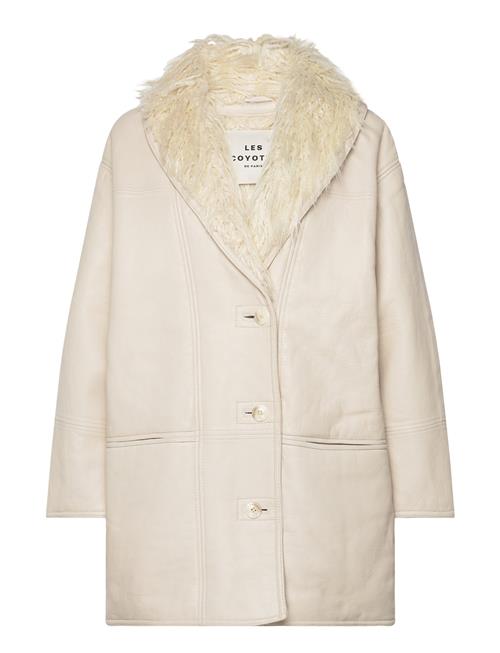 Les Coyotes De Paris Reversible Leather Coat Les Coyotes De Paris Cream