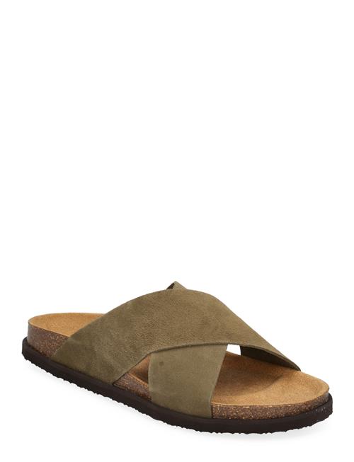 Se Scholl Sl Leon Suede Scholl Green ved Booztlet