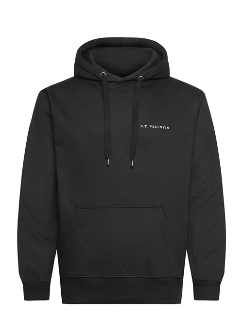 Se S.T. VALENTIN Heavyweight Organic Logo Hoodie - Black S.T. VALENTIN Black ved Booztlet